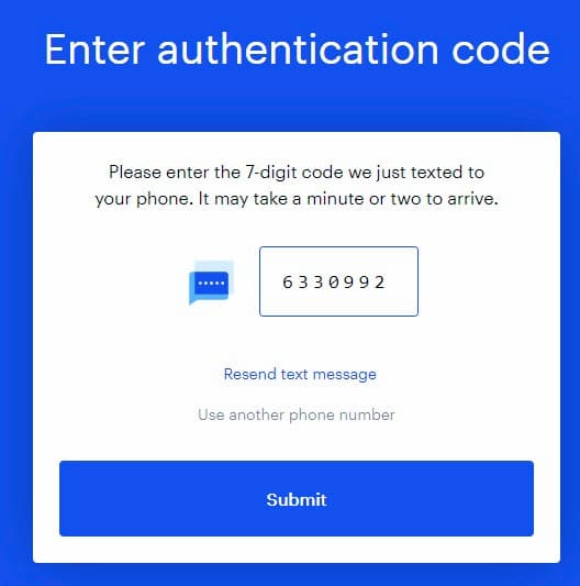 Coinbase Account Creation - Mobile Number Confirmation