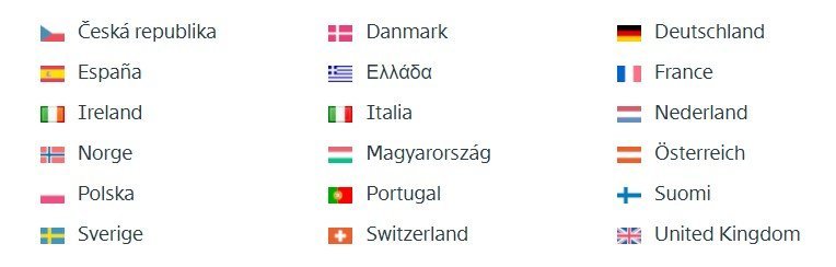 Degiro offre i suoi servizi ai clienti dei 18 paesi europei sopra elencati