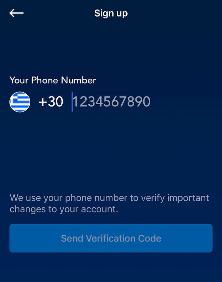Confirmation du numéro de mobile sur crypto.com