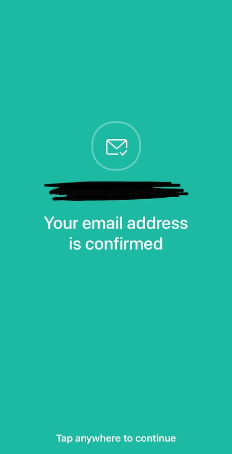 Successful Email confirmation on crypto.com