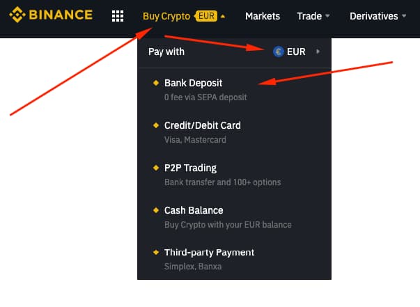 buy bitcoin with bank transfer in binance