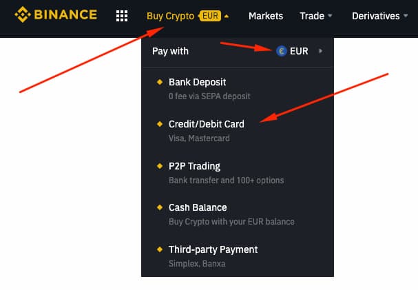 αγορά bitcoin με κάρτα στη binance